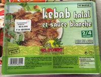 Kebab halal et sauce blanche - Surgelé