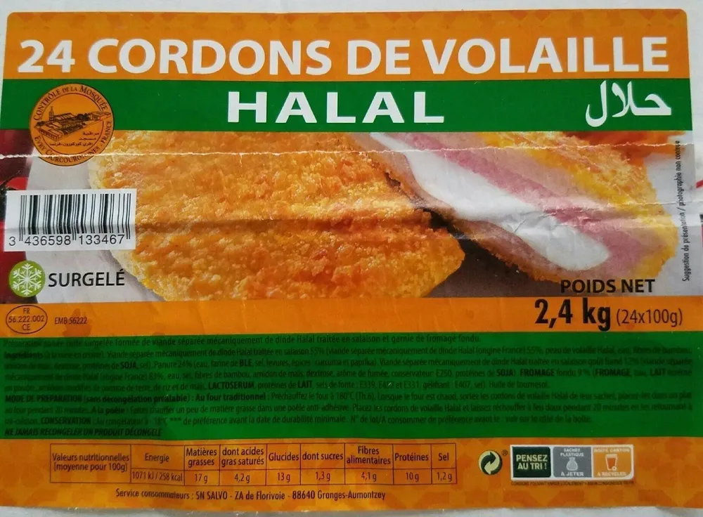 24 cordons de volaille