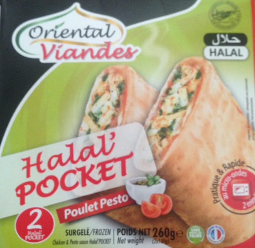Halal'pocket poulet pesto