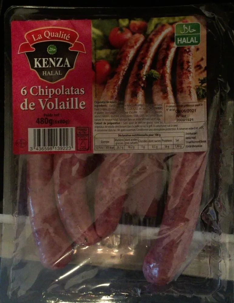 6 chipolatas de volaille