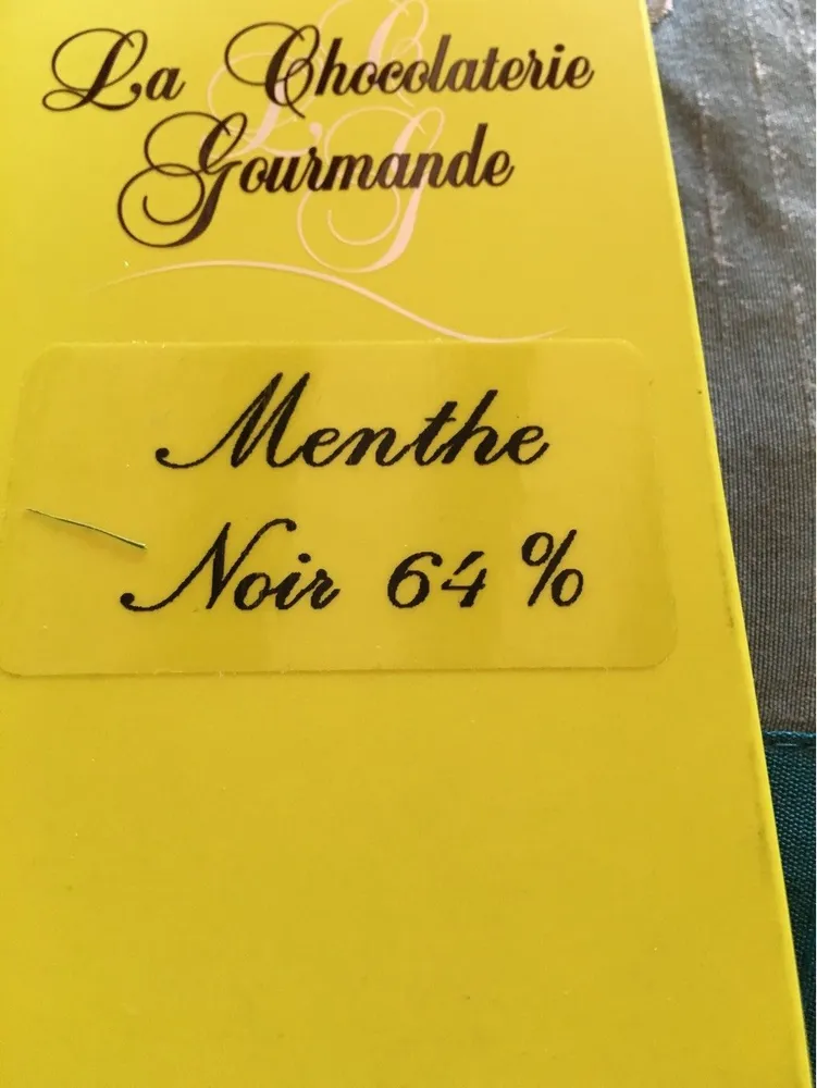 Chocolat Menthe Noir de la chocolaterie gourmande