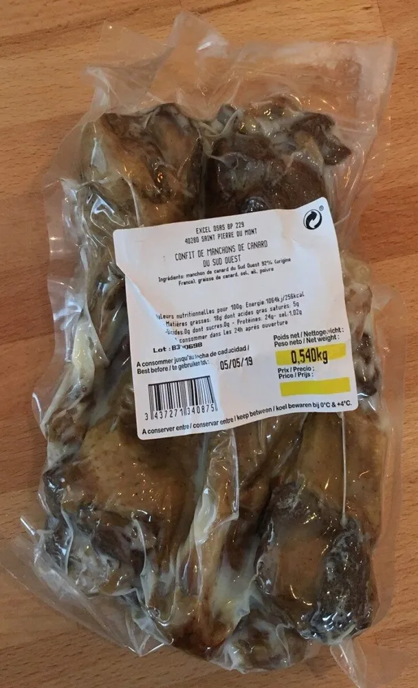 Confit de manchons de canard du sud ouest
