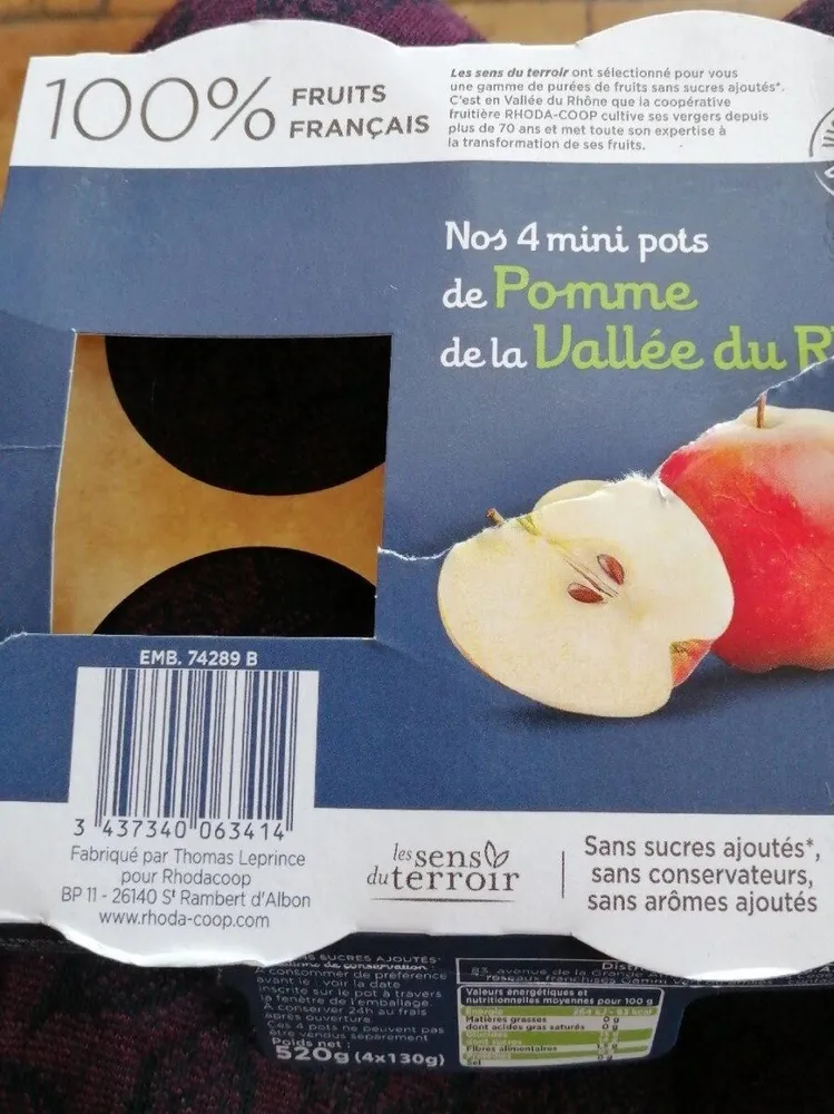 Nos 4 mini pots de pomme de la vallée du rhone