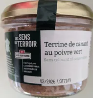Terrine de canard au poivre vert