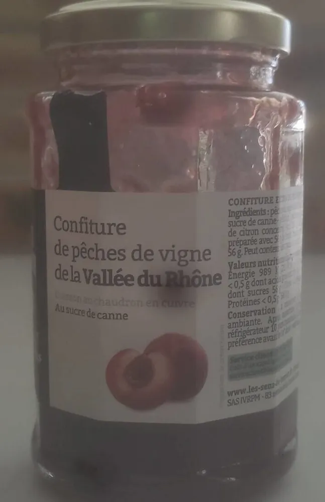 Confiture de pêches de vigne de la Vallée du Rhône
