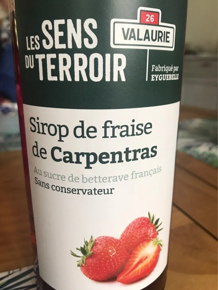 Sirop de fraises de Carpentras