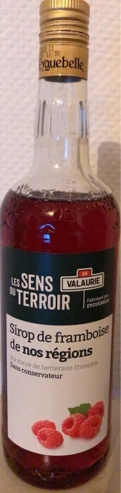 Sirop de framboise de nos régions
