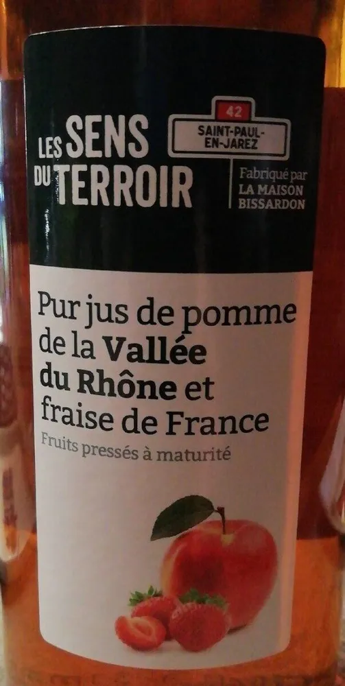 Pur jus pomme de la vallée du Rhône et fraise de France