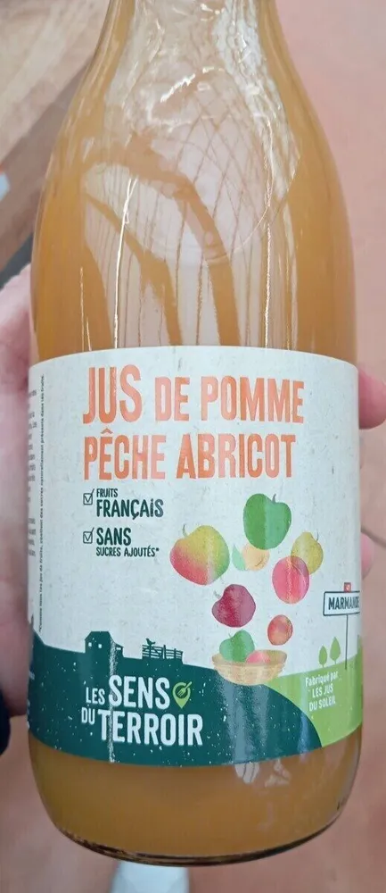 Jus de pomme pêche abricot