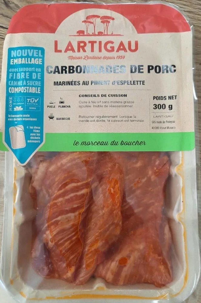 Carbonnades de porc, marinés au piment d'Espelette