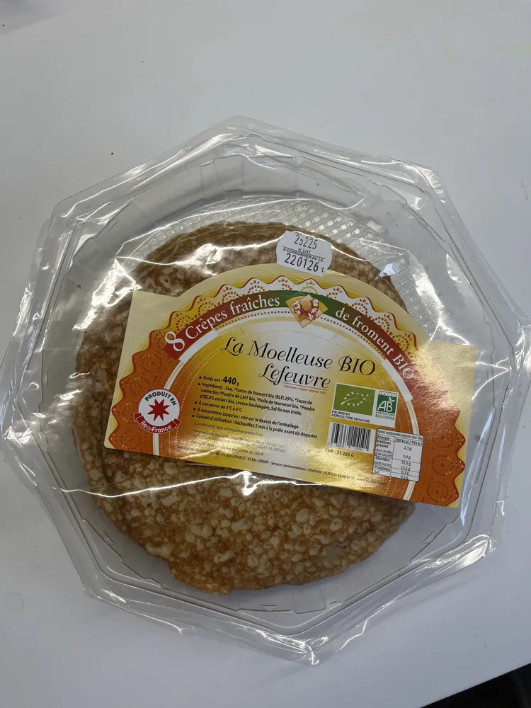 8 Crêpes fraîches de froment BIO