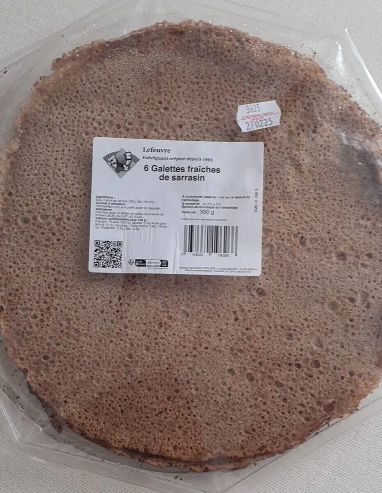 6 galettes fraîches de sarrasin