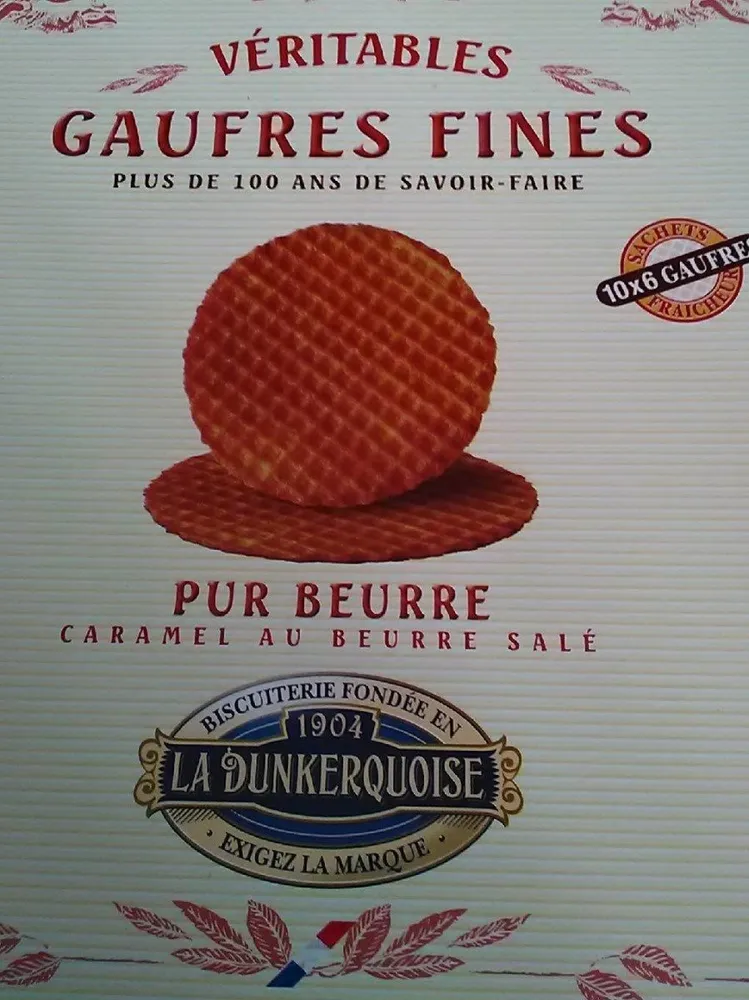 Gaufres fines  Caramel au beurre salé