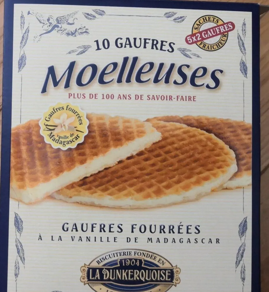 10 gaufres moelleuses fourrées à la vanille de Madagascar