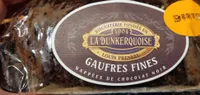 Gaufres fines nappées de chocolat noir