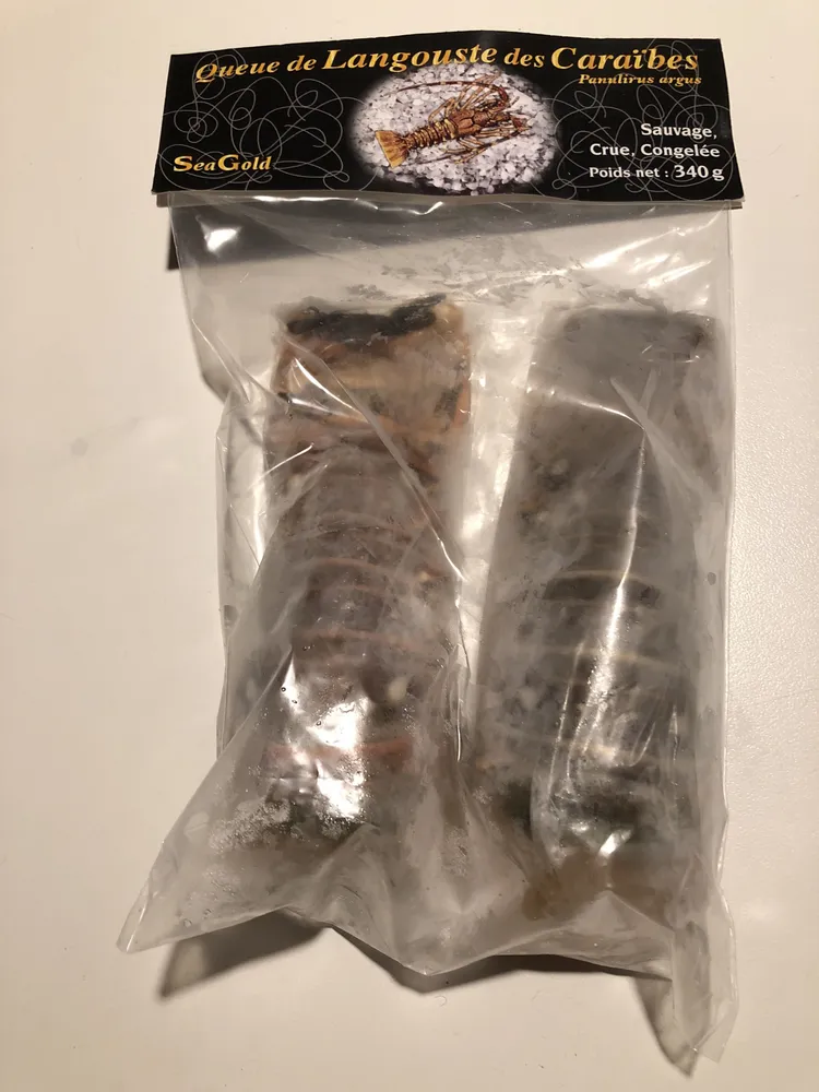 Queues de langouste d'Atlantique centre ouest, 2 pieces
