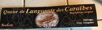 Queue de langouste sauvage crue congelée