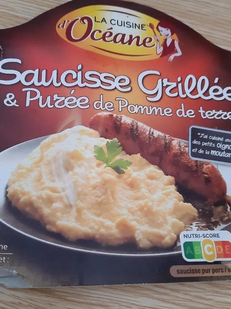 Saucisse grillée & Puree de pomme de terre