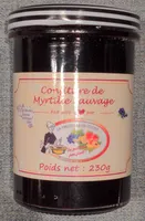 Confiture de myrtille sauvage