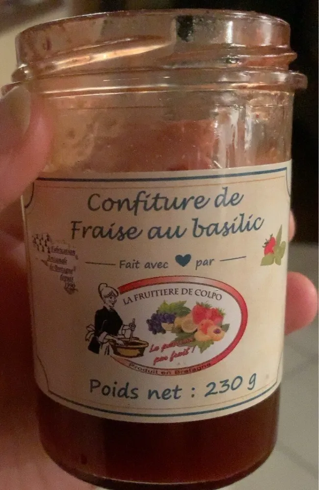Confiture de fraise au basilic
