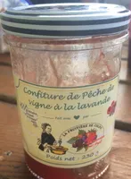 Confiture de pêche de vigne à la lavande