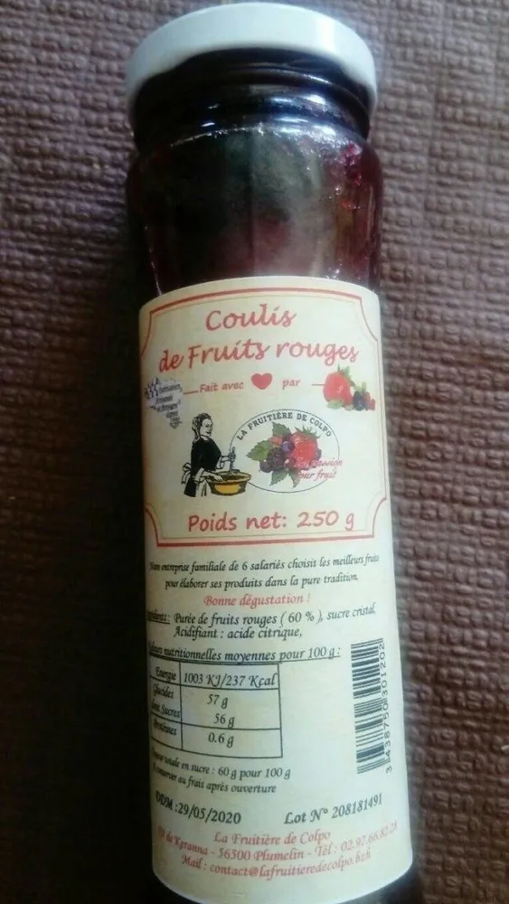 Coulis de fruits rouges