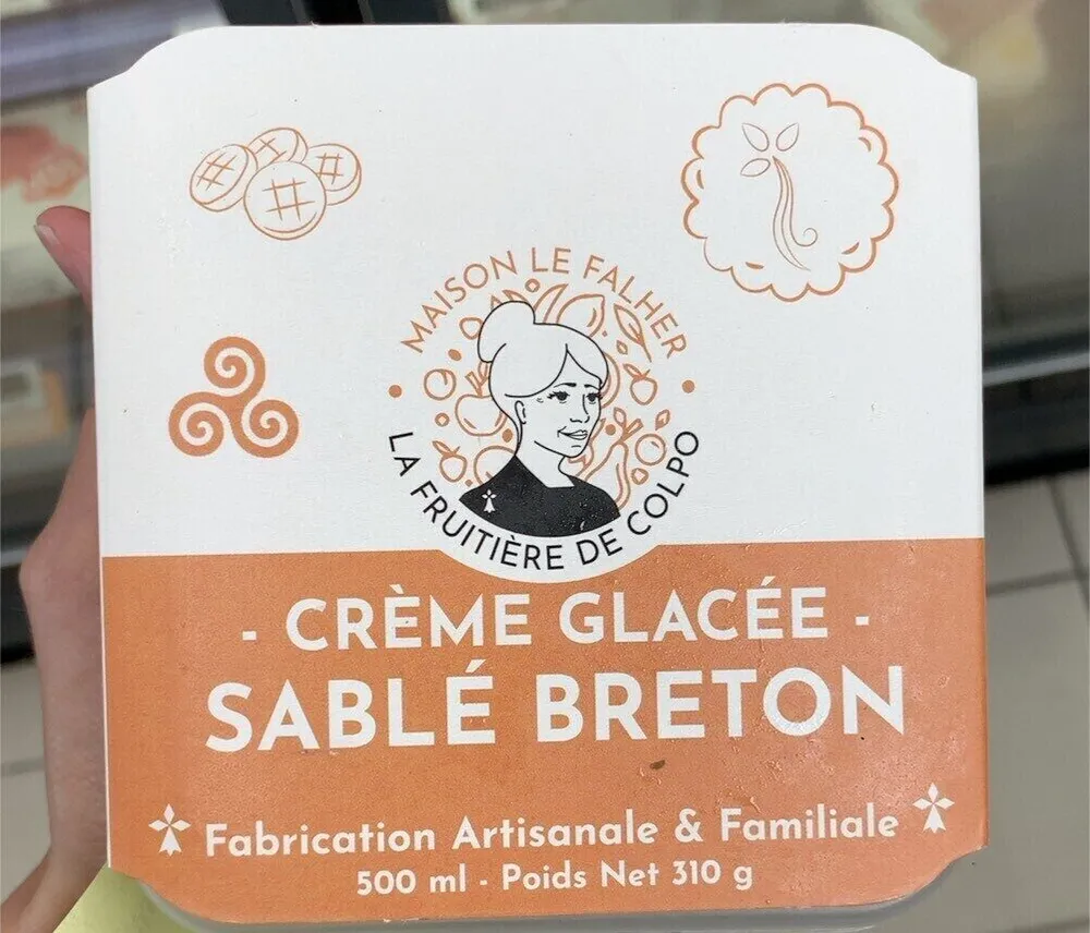 Crème glacée sablé breton