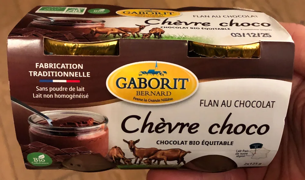 Chèvre choco - flan au chocolat