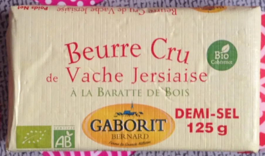 Beurre cru de vache Jersiaise demi-sel bio