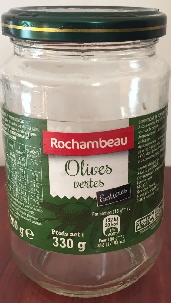 Olives vertes entières