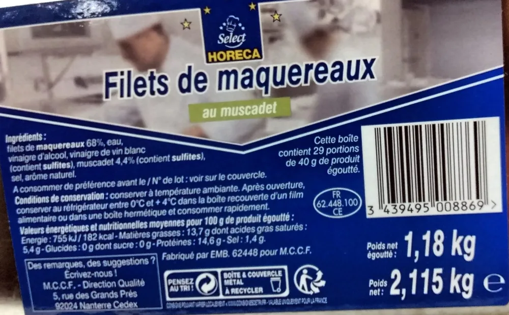 Filets de maquereaux au muscadet