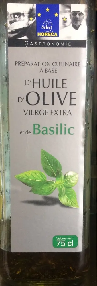 Huile d'olive vierge extra et de basilic