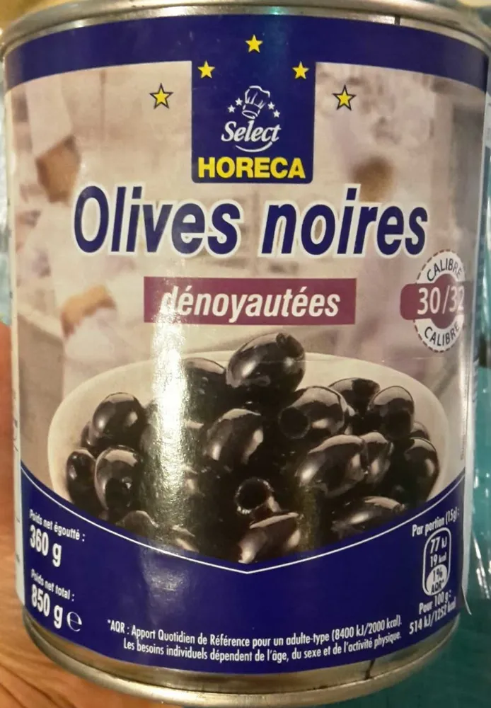 Olives noires dénoyautées