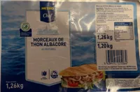 Morceaux de thon albacore au naturel