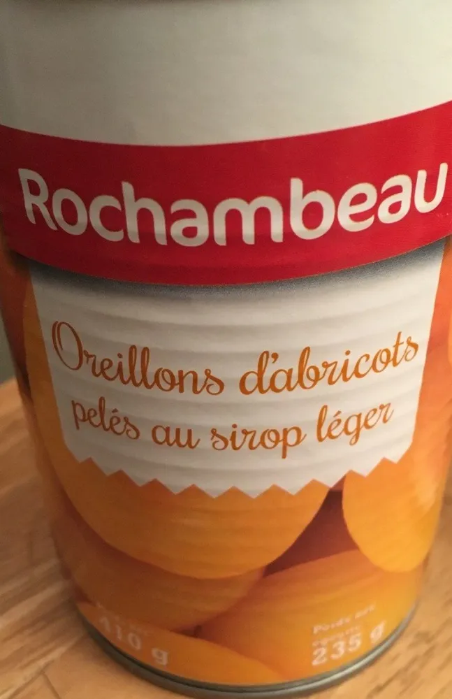 Oreillons d'abricots peles au sirop leger