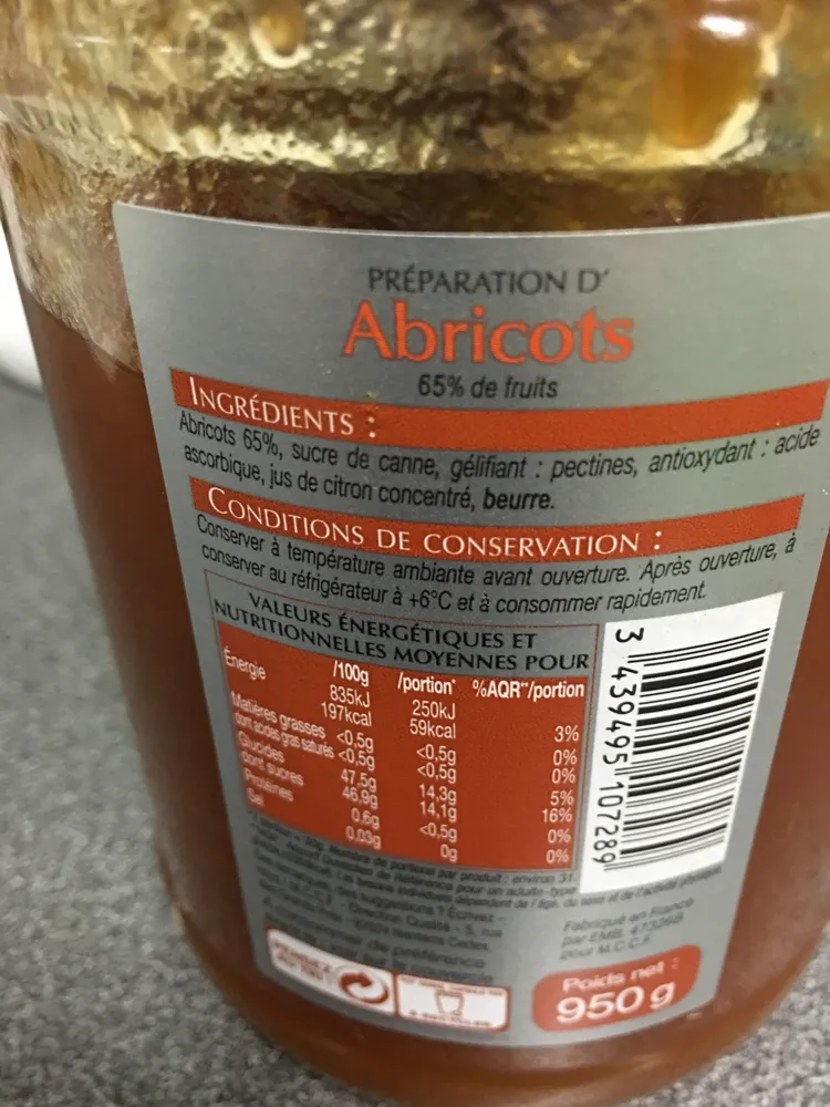 Préparation d'Abricots
