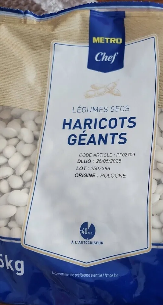 Haricots secs géant