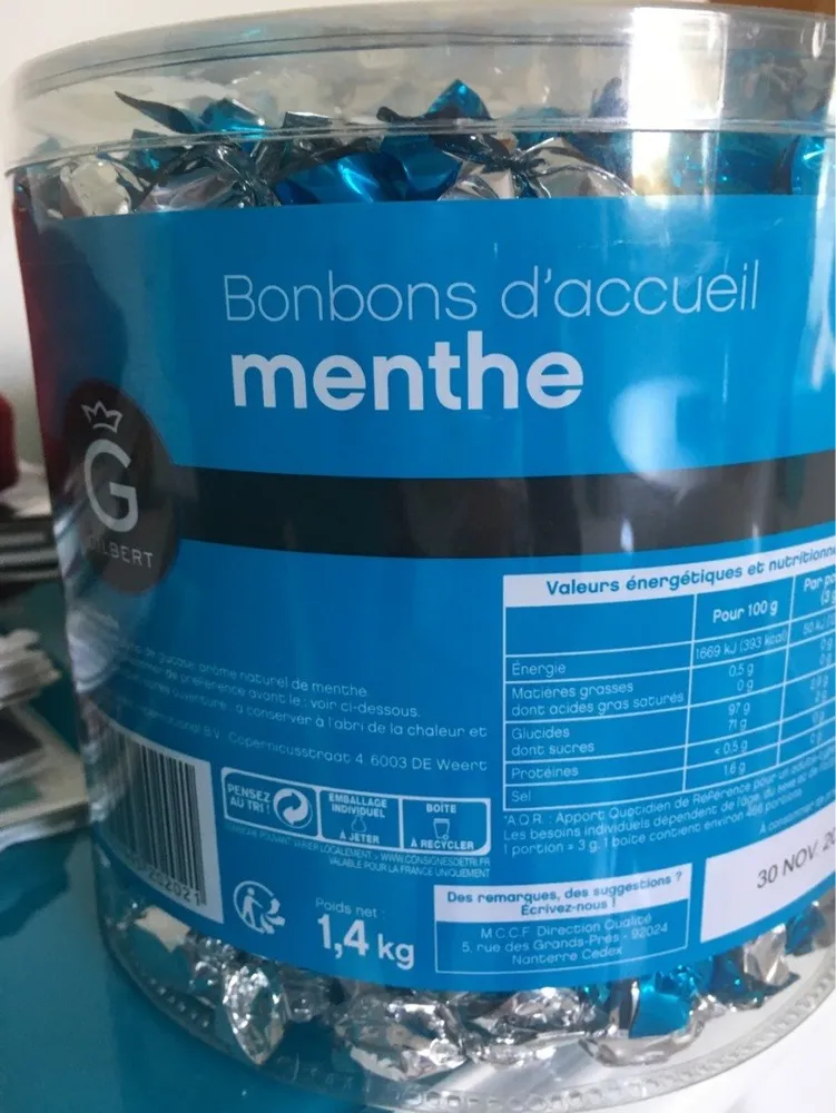Collectivités: Bonbons D Accueil Menthe