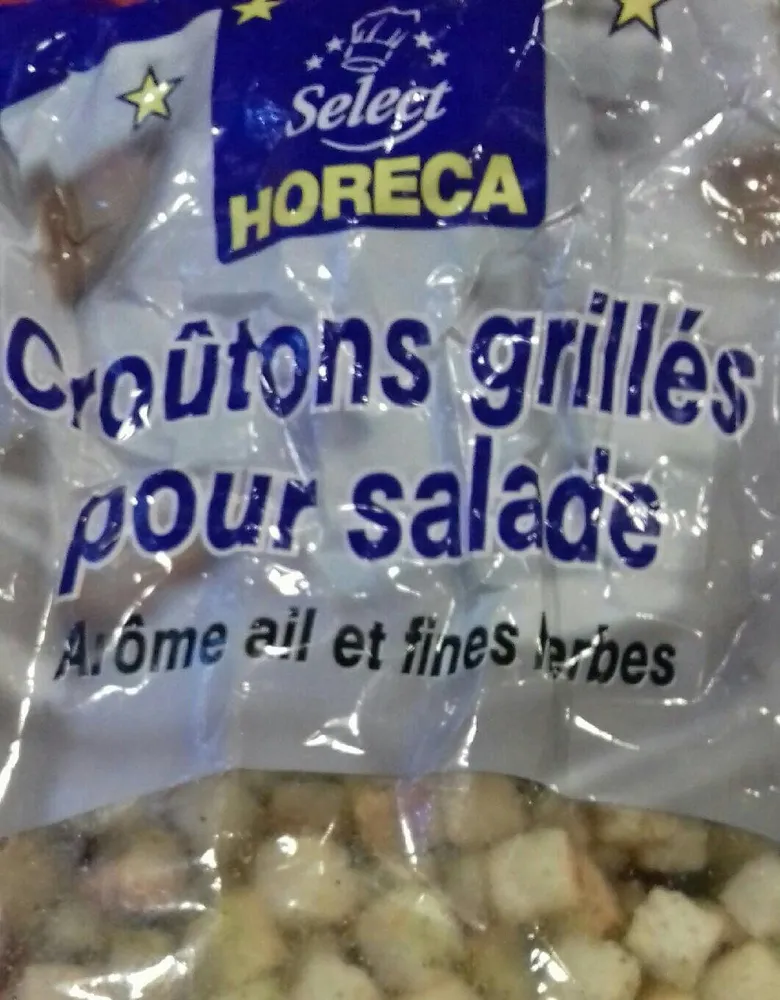 Croûtons grillés pour salade