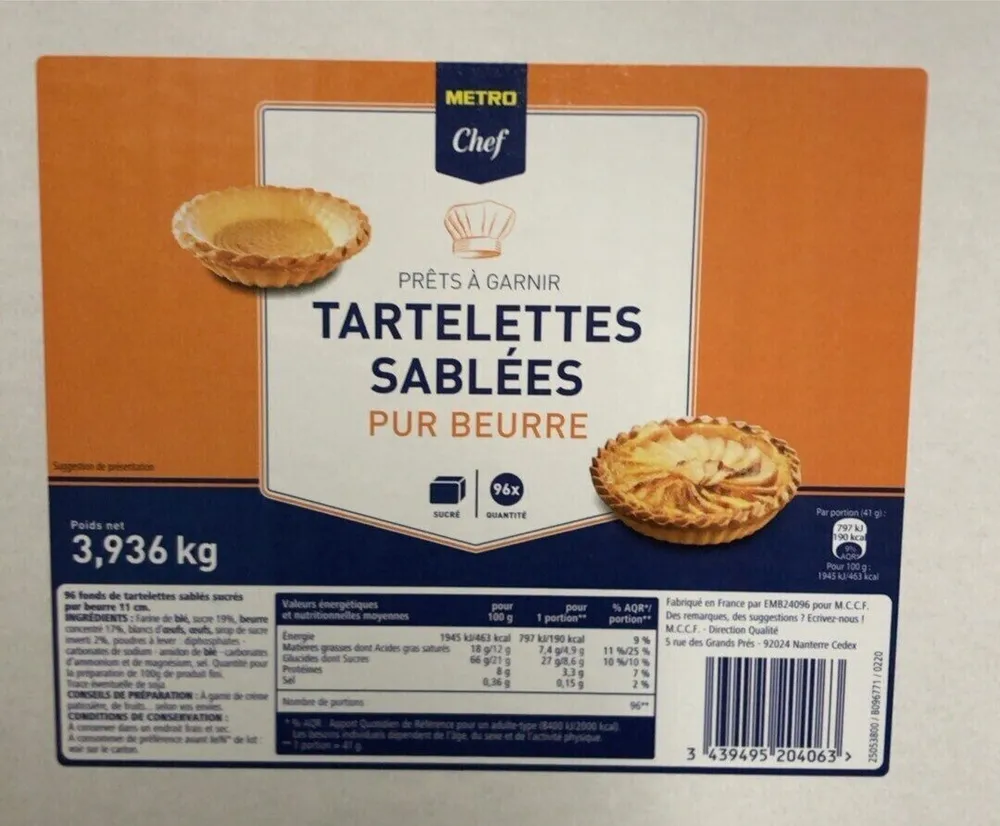 tartelettes sablées