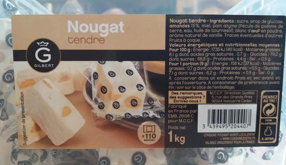 Nougat tendre 1kg