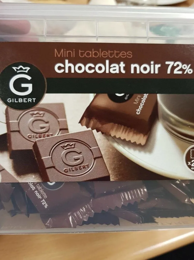 Mini tablettes chocolat noir 72%