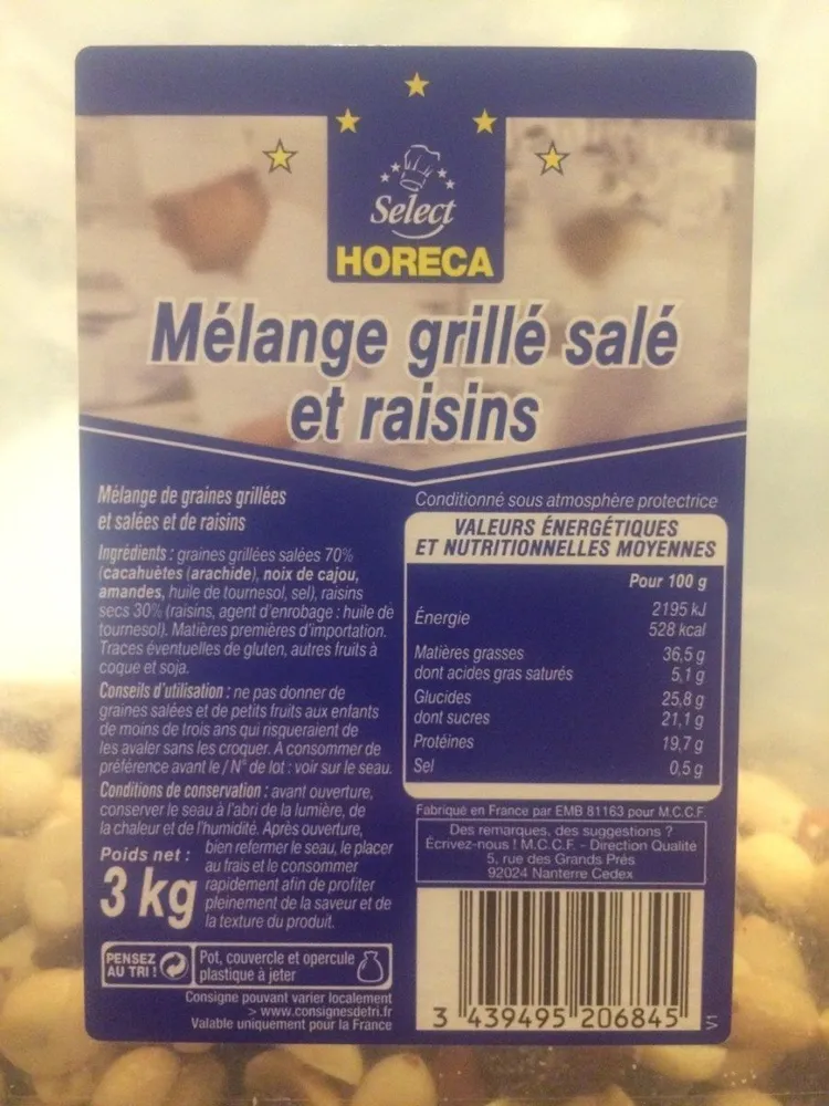 Mélange Grillé Salé et Raisins