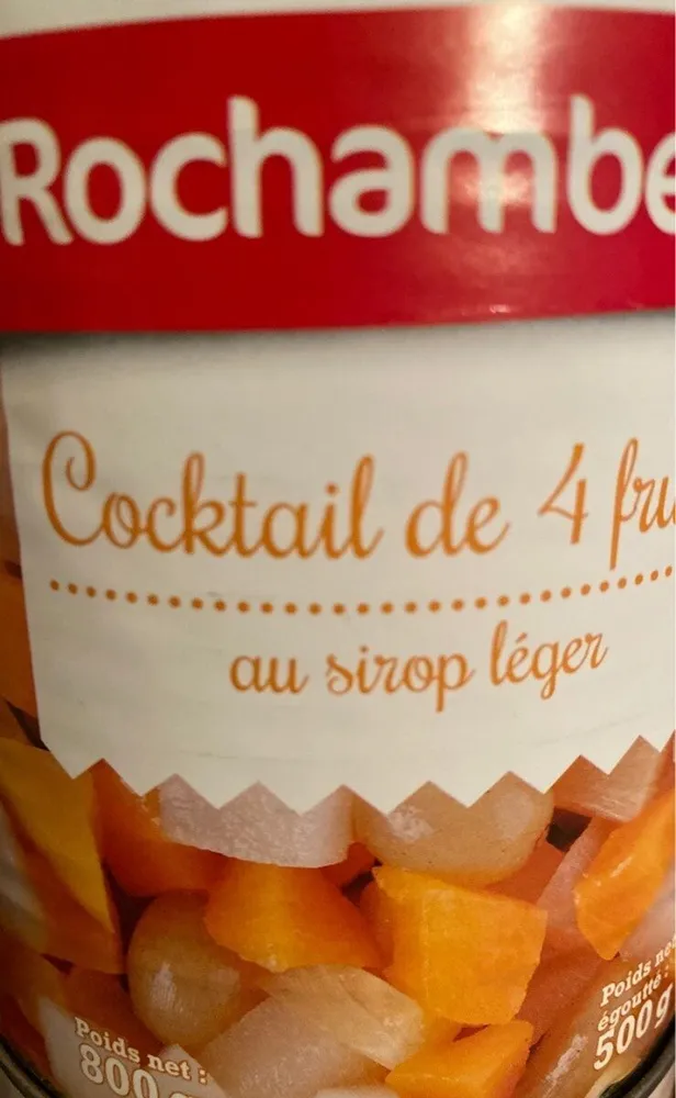 Cocktail de 4 fruit au sirop leger