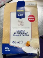 Mousse au chocolat blanc et coco