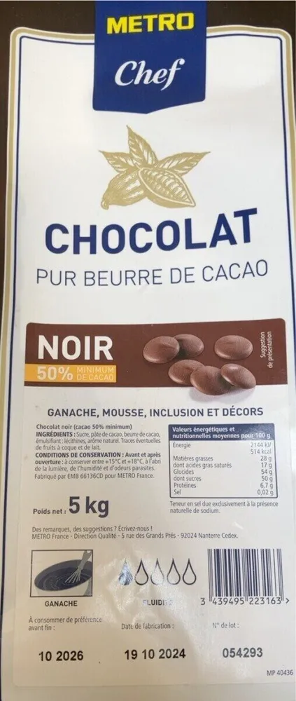 Chocolat pur beurre de cacao