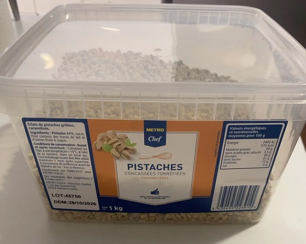 Pistaches concassées torréfiées