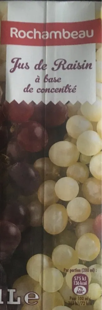 Jus de Raisin à base de concentré