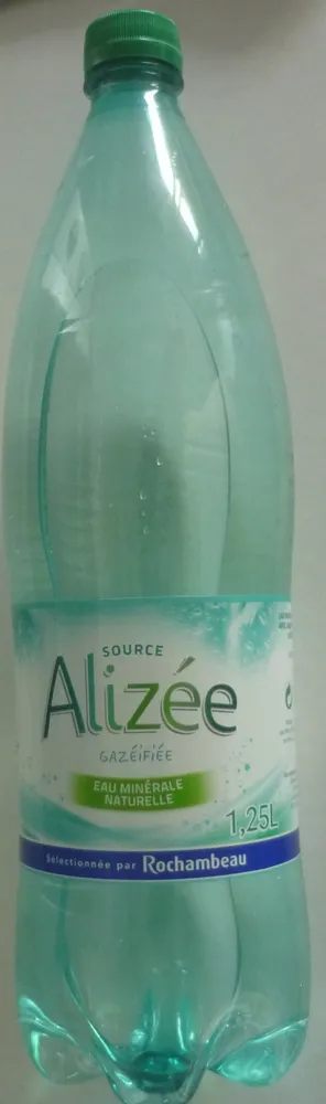Eau minérale naturelle gazéifiée source Alizée