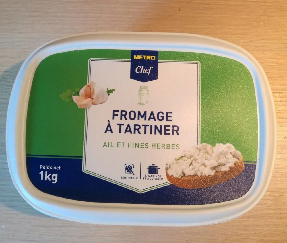 Fromage à tartiner à l'ail et aux fines herbes